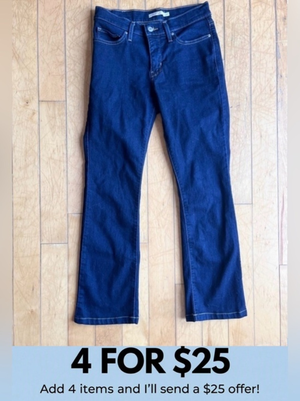 Levi’s 315 Shaping Bootcut Dark Blue Wash Jeans Size 27